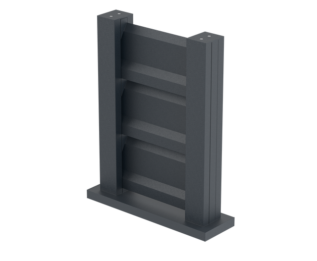 Kerítésminta 0,3x0,4m, FG/L2S20x120-szabadon álló rögzítéssel