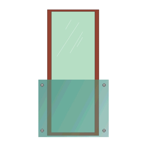 Üvegelt franciaerkély garnitúra rozsd.pontüvegfogó