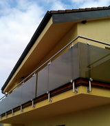 Rozsdamentes pontüvegfogó köroszlopra