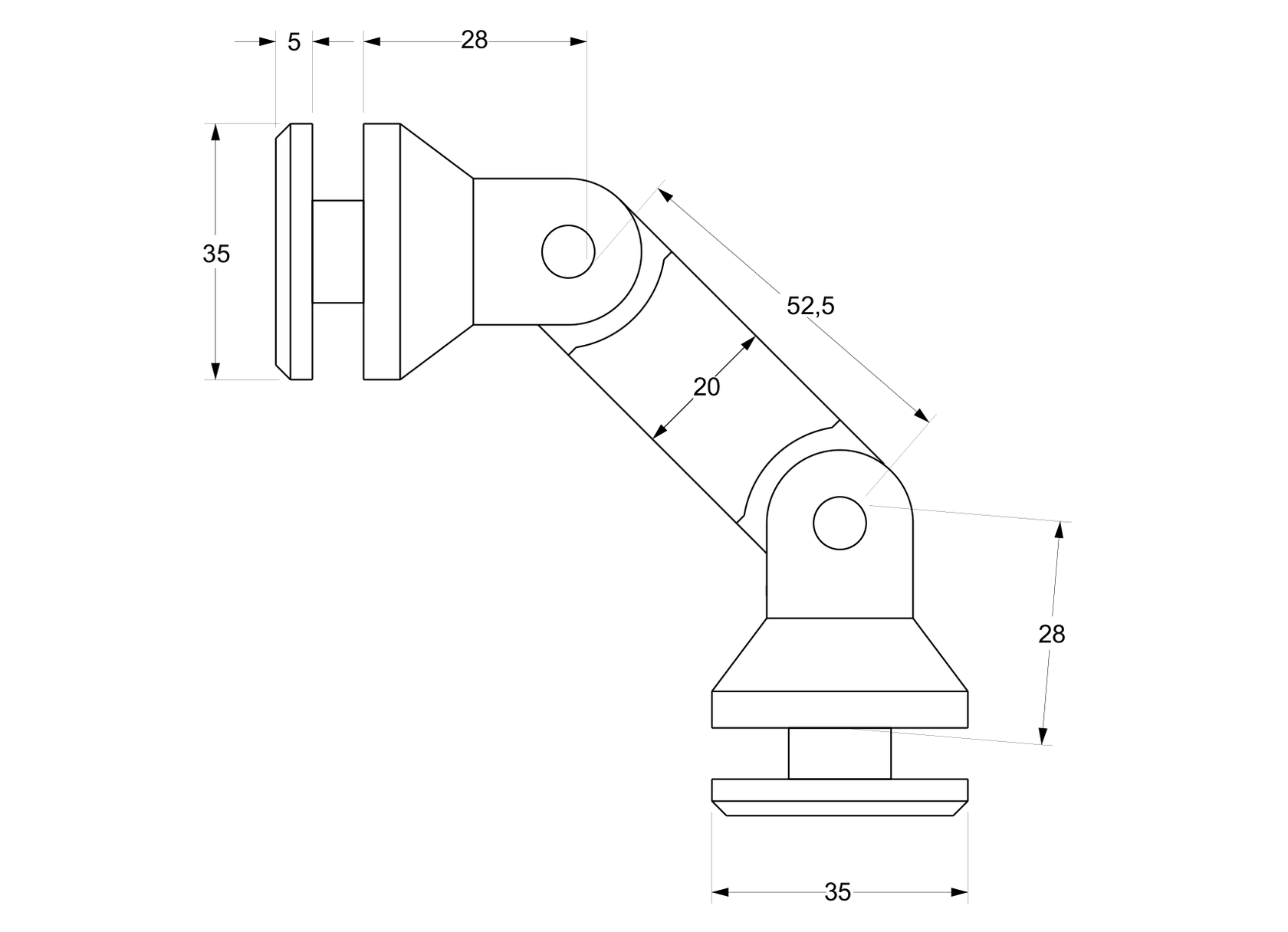 Állítható pontüvegfogó