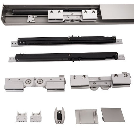 Tolóüvegajtó teljes vasalatgarnitúra -aluprofilban