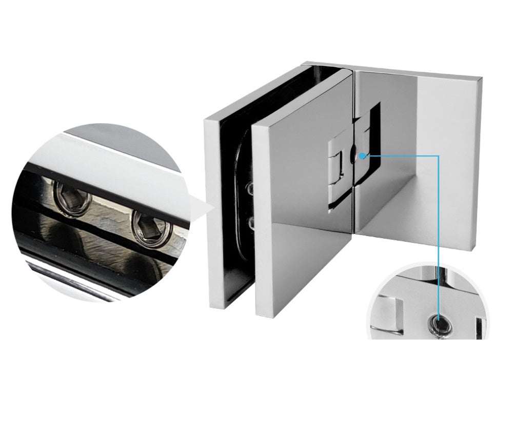 Sárgaréz zsanér üvegajtóra+falra-rozsdam.SwingPro