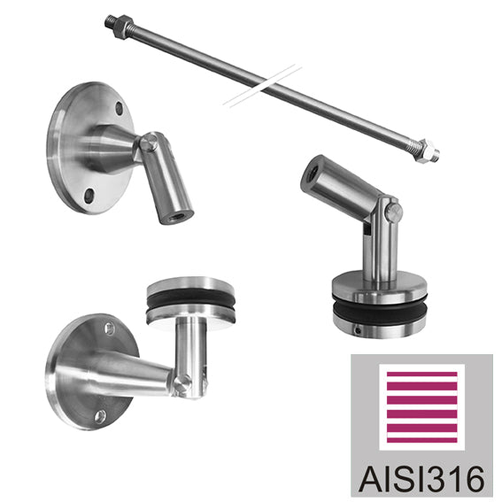 Rozsdamentes előtető vasalat garnitúra.