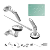 Üveg előtető garnitúra. AISI304, M12mm