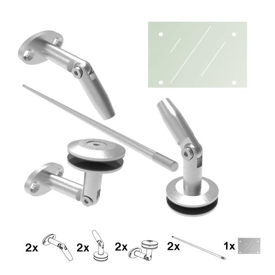 Üveg előtető garnitúra. AISI316, M12