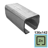 Úszókapu C-profil, horganyzott, 136x142x6 mm, L6m