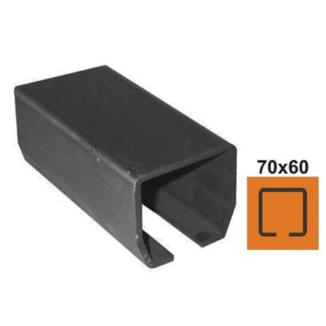 Úszókapu C-profil, szénacél, 70x60x3,5 mm, L 6m