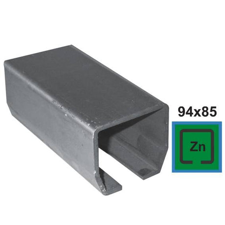 Úszókapu C-profil, horganyzott, 94x85x5 mm, L 3m