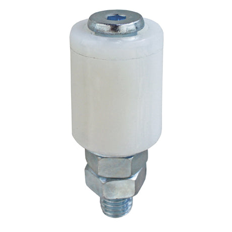 Támasztógörgő fehér PVC Zn, D42mm, white