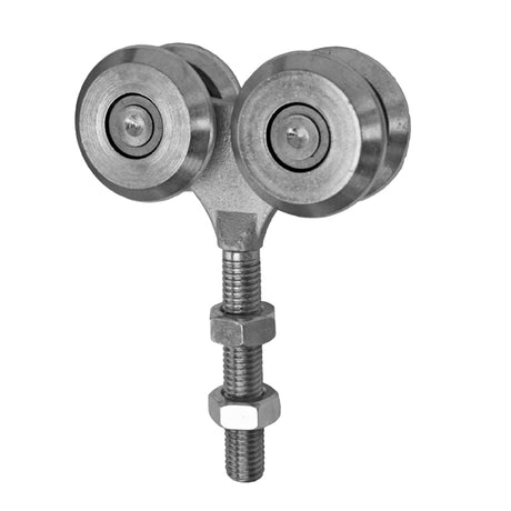 Függőkapu görgő (2x2), Zn, 57x67 mm sínhez