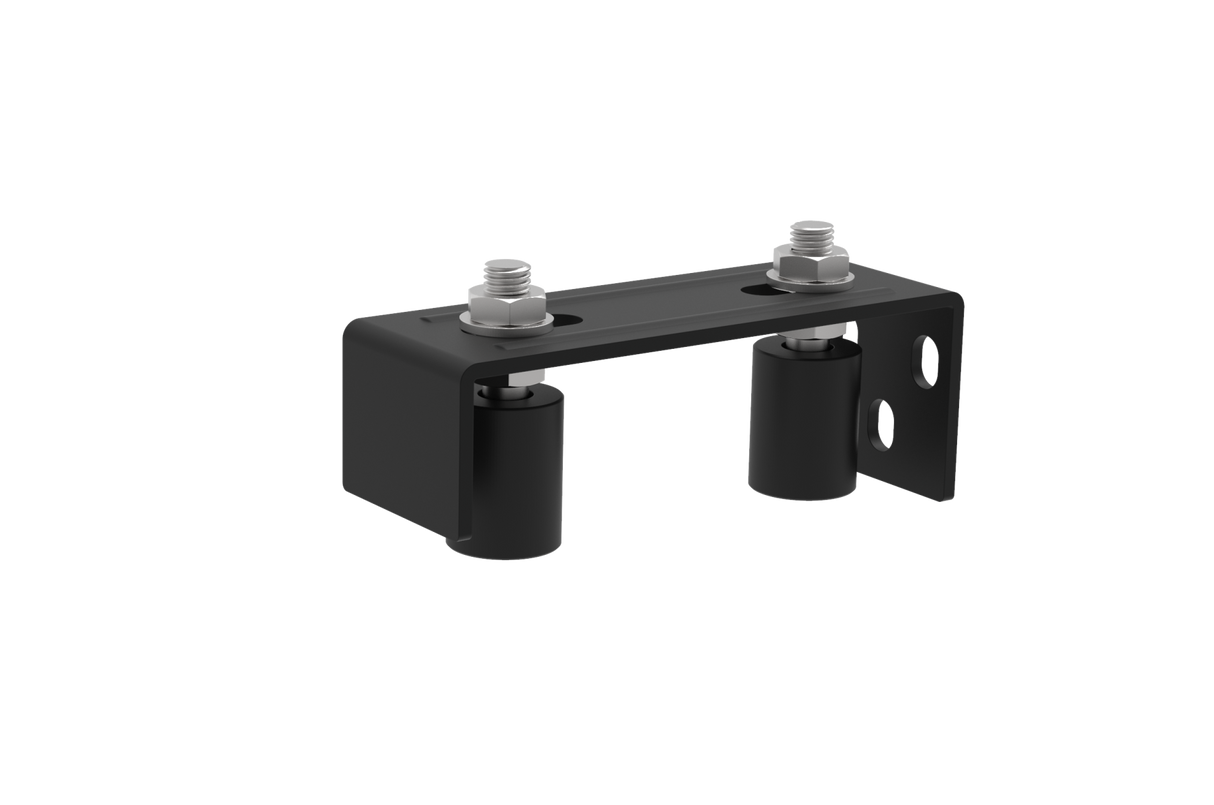 Felső megvezető 2 görgős konzoll Zn, fekete