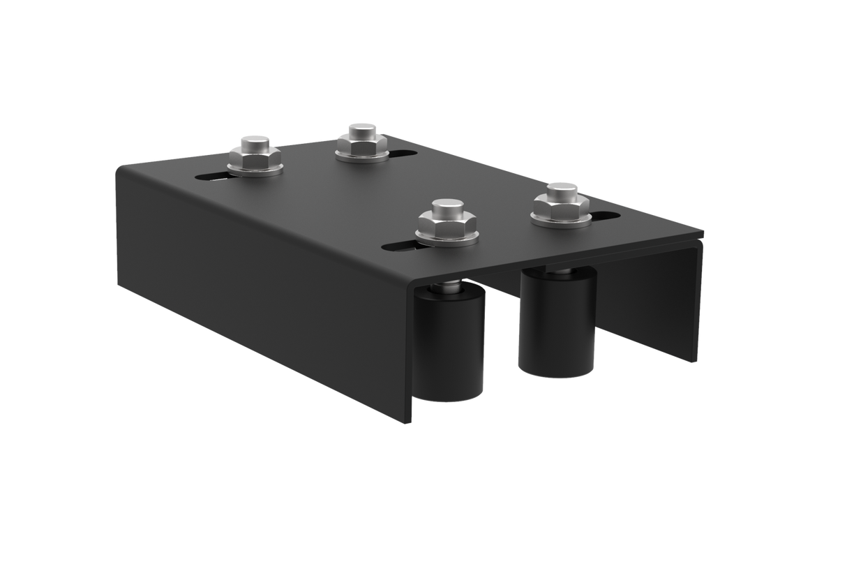 Felső megvezető 4 görgős konzoll Zn, fekete