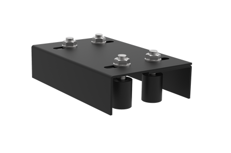 Felső megvezető 4 görgős konzoll Zn, fekete