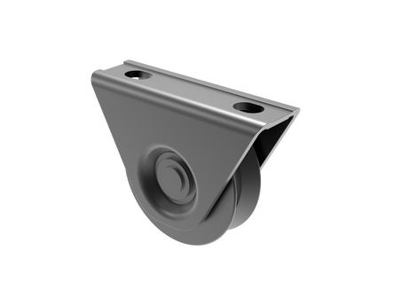 Csavarozható talpú tolókapu görgő, D60, antracit