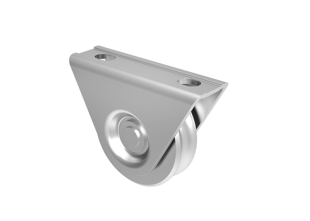 Rozsdamentes görgő tolókapuhoz-U, INOX, D80