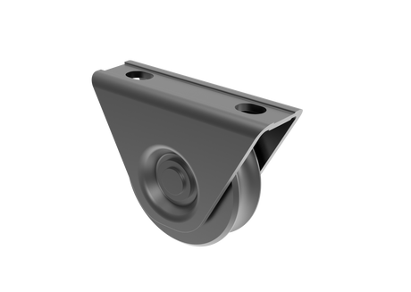 Csavarozható talpú tolókapu görgő/d16mm U, D80, antracit