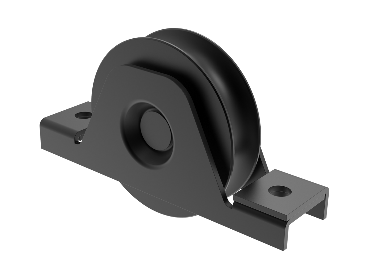 Tolókapu kerék -d16mm Zn, D80, fekete