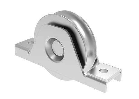 Rozsdamentes görgő tolókapuhoz-U, INOX, D80mm