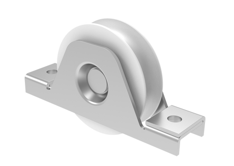 Rozsdamentes görgő tolókapuhoz-U, INOX / NEJLON, D80mm