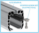 Úszókapu C-profil, alumínium, 90x99 mm, 6m, RAL7016