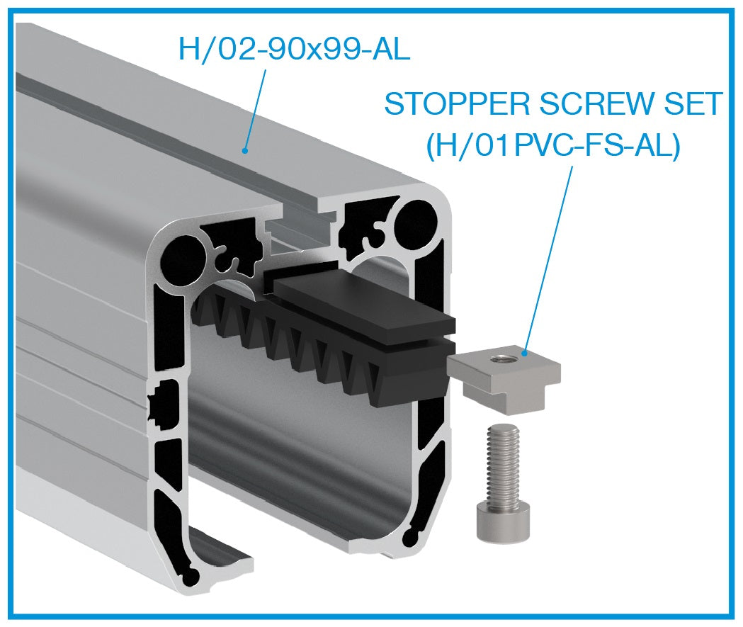 Alumínium úszókapu szett 4m-ig, 90x99mm
