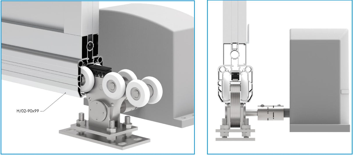 Úszókapu C-profil, alumínium, 90x99 mm, 6m, RAL7016