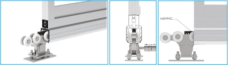 Alumínium úszókapu szett 4m-ig, 90x99mm