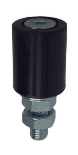 Támasztógörgő fekete PVC Zn, D42mm, black