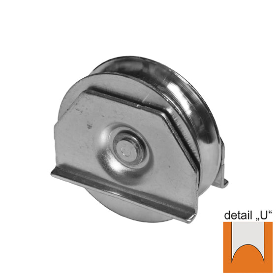 Süllyesztett görgő tolókapuhoz, d16mm Zn, D80mm