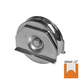 Süllyesztett görgő tolókapuhoz, d16mm Zn, D80mm