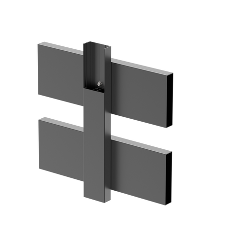 Alumínium kerítéssablon adapter 40 mm töltetekhez és homlokzati rendszerhez, 45 x 20 – 6,0 m – Antracit RAL 7016