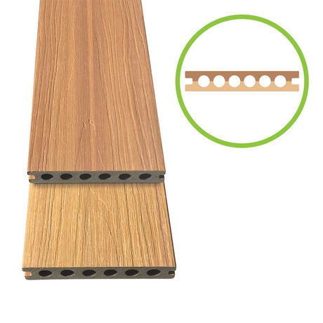 WPC podlahová doska 138x23x2900mm,Hnedá/Sv.hnedá