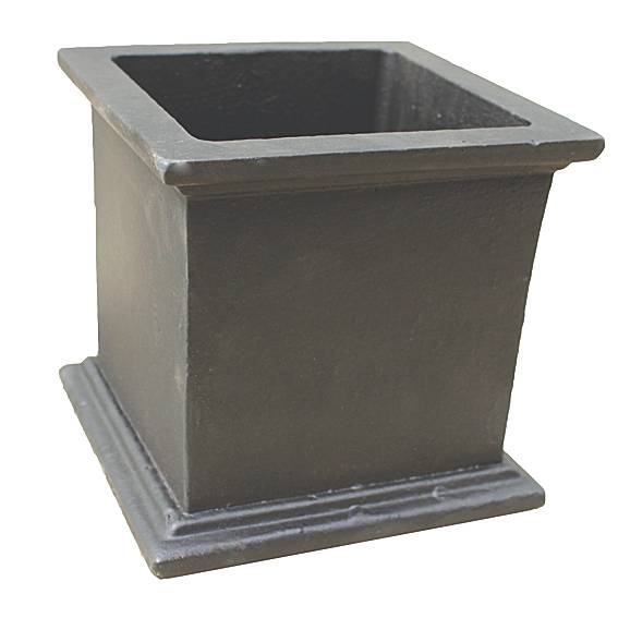 Szürkeöntvény virágcserép 160x160x160mm, cast iron