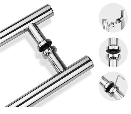 Rozdamentes nyitómarkolat-üvegajtóra AISI304,