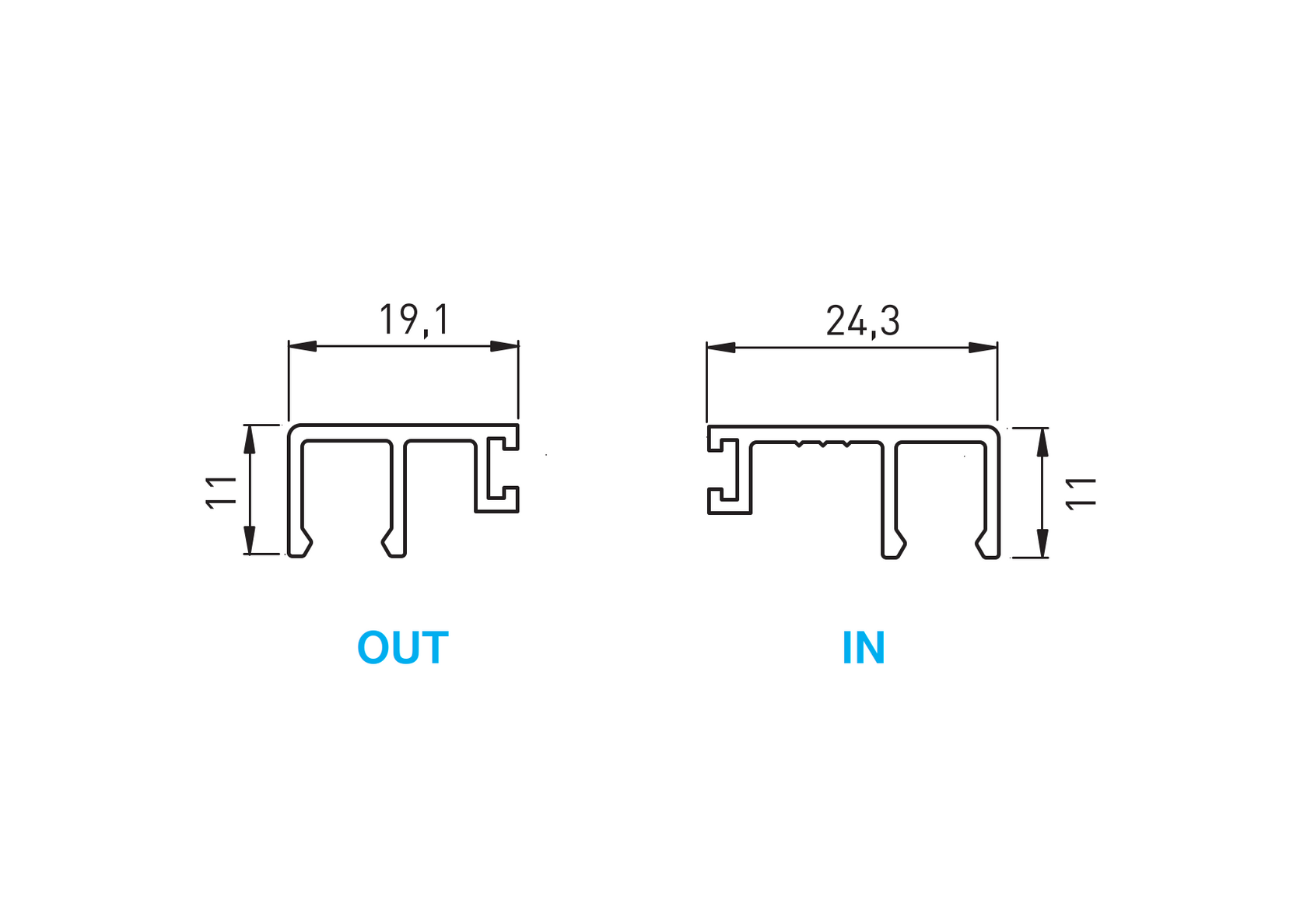 Belső fedőléc a profilhoz AL/NX50-SEG