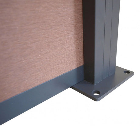 Alsó/dekoratív alumínium léc, 1820 mm antracit WPC kerítés deszkákhoz