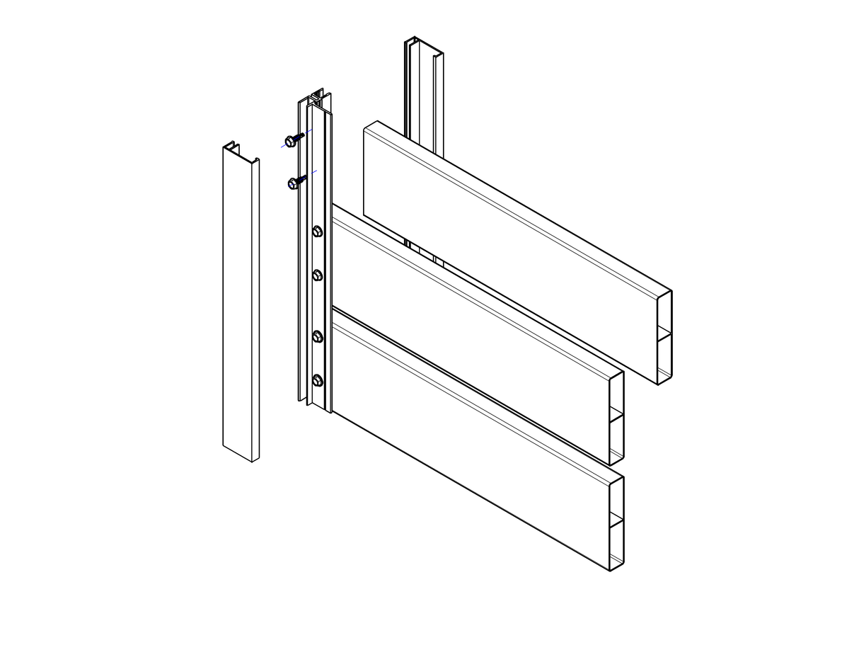 Alumínium kerítés adapter töltetekhez 20/18/16/14 - 6000mm