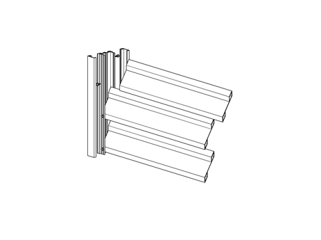 66x40-1200mm-es alumínium adapter 46mm-es redőnyökhöz R7016