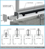 Úszókapu C-profil, alumínium, 90x95 mm, 6m