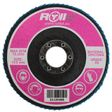 Lamellás csiszolókorong rozsdamentes acélhoz, D125 d22,2, t7,25 mm, P40