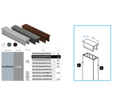 Alumínium fedél a függőleges kerítésbetétre és teherhordó, valamint függőleges homlokzati profilhoz, 20x45 – Antracit R7