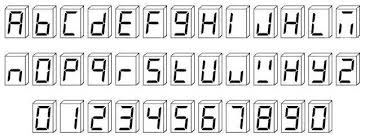 Házszám "7 SEGMENT" 190x110x1 Universal