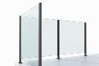 Aluminium posts for glass