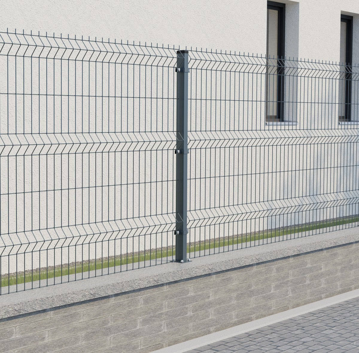 60x40 mm-es oszlop talppal ZnPVC 1200 mm antracit