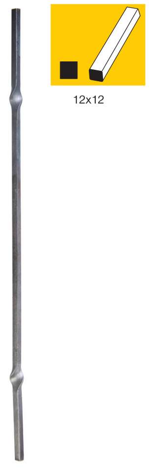 Kovácsoltpálca 2x elem 12x12, h1000mm