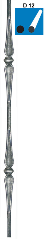 Kovácsoltpálca h900, b35, D12mm