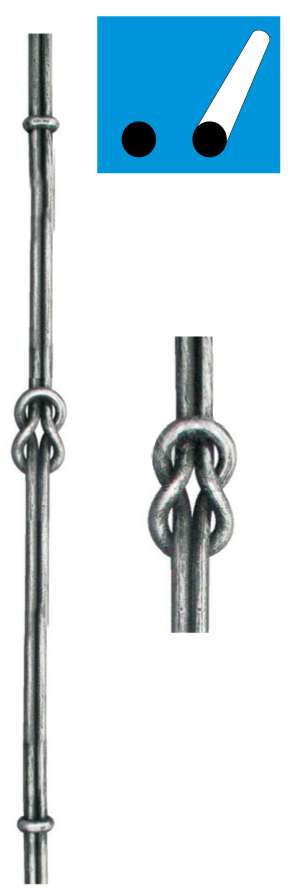 Kovácsoltpálca h1020, b50, 2xD12mm