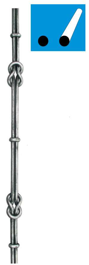 Kovácsoltpálca h1000, b50, 2xD12mm