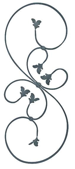 Panel díszelem h860, b347, 12x6mm