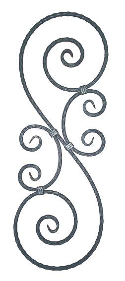 Díszelem 310x900, P/035-12x12mm